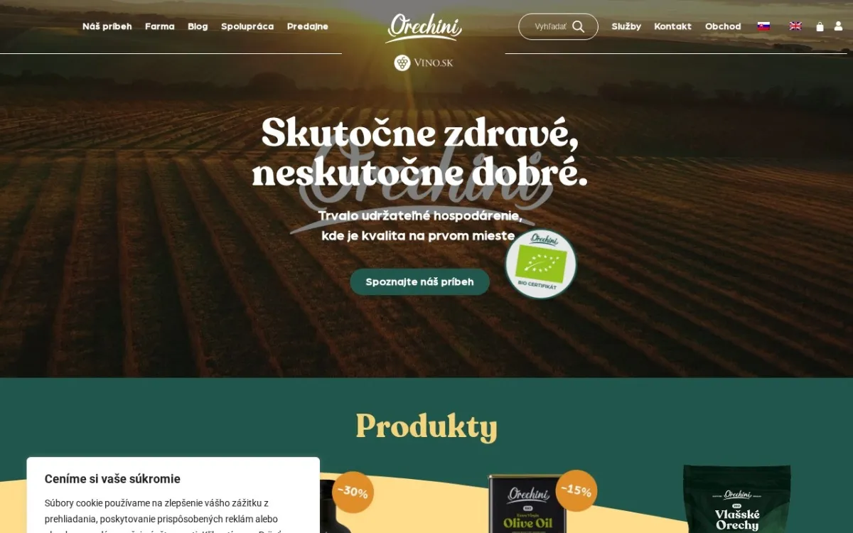 orechini.sk screenshot